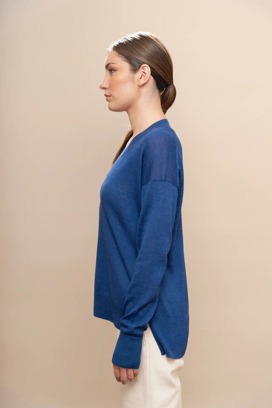 Ladies’ Baby Alpaca V Neck Sweater - PAKAS