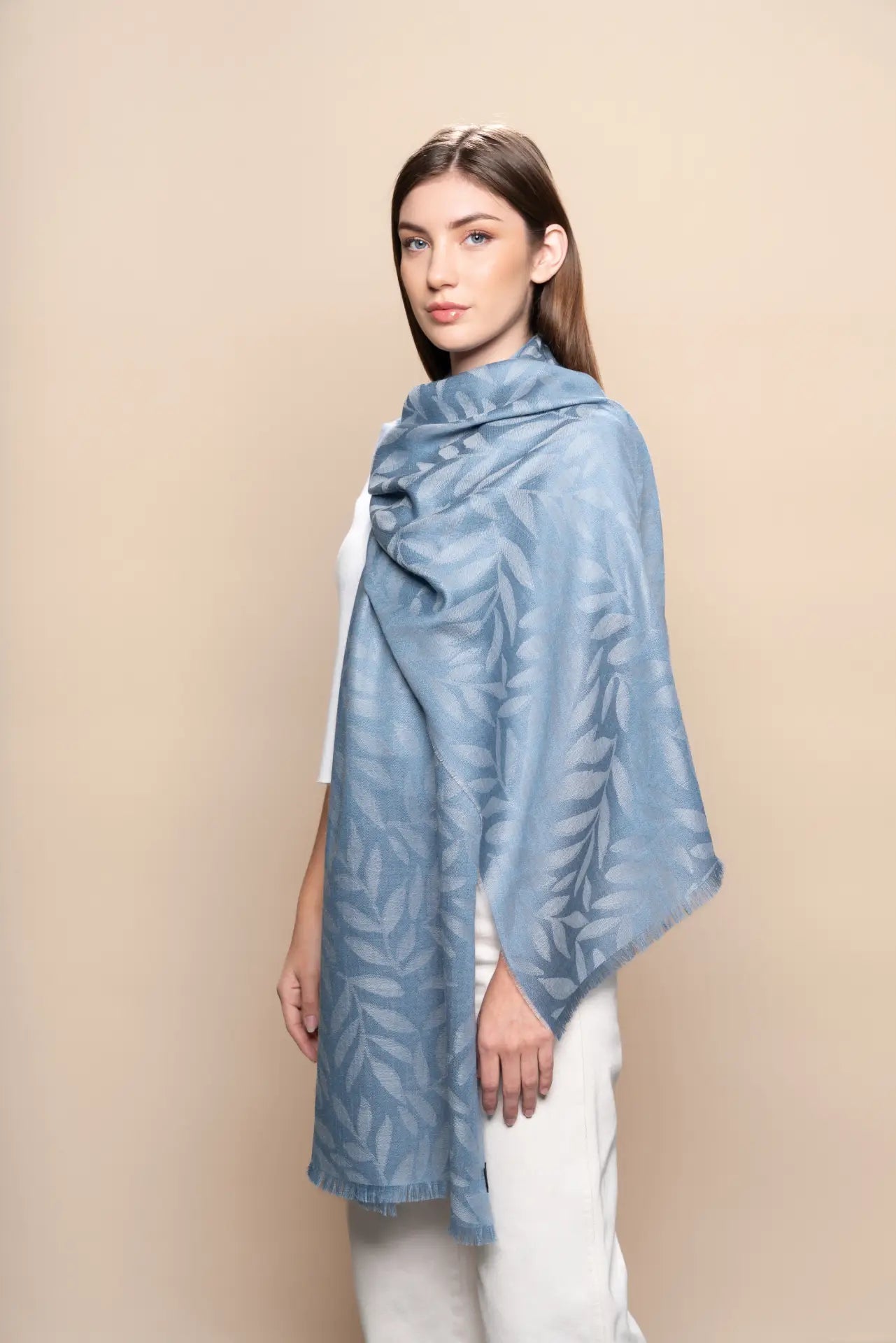 Leaf Jacquard Lady Scarf - PAKAS