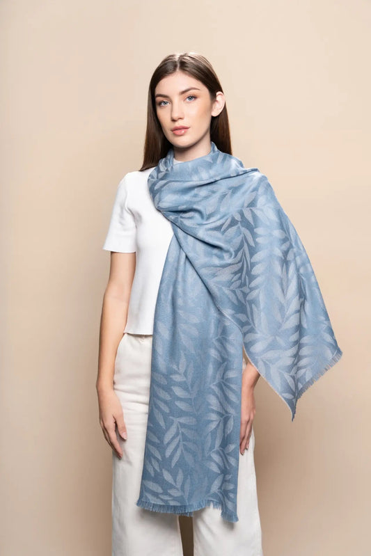 Leaf Jacquard Lady Scarf - PAKAS