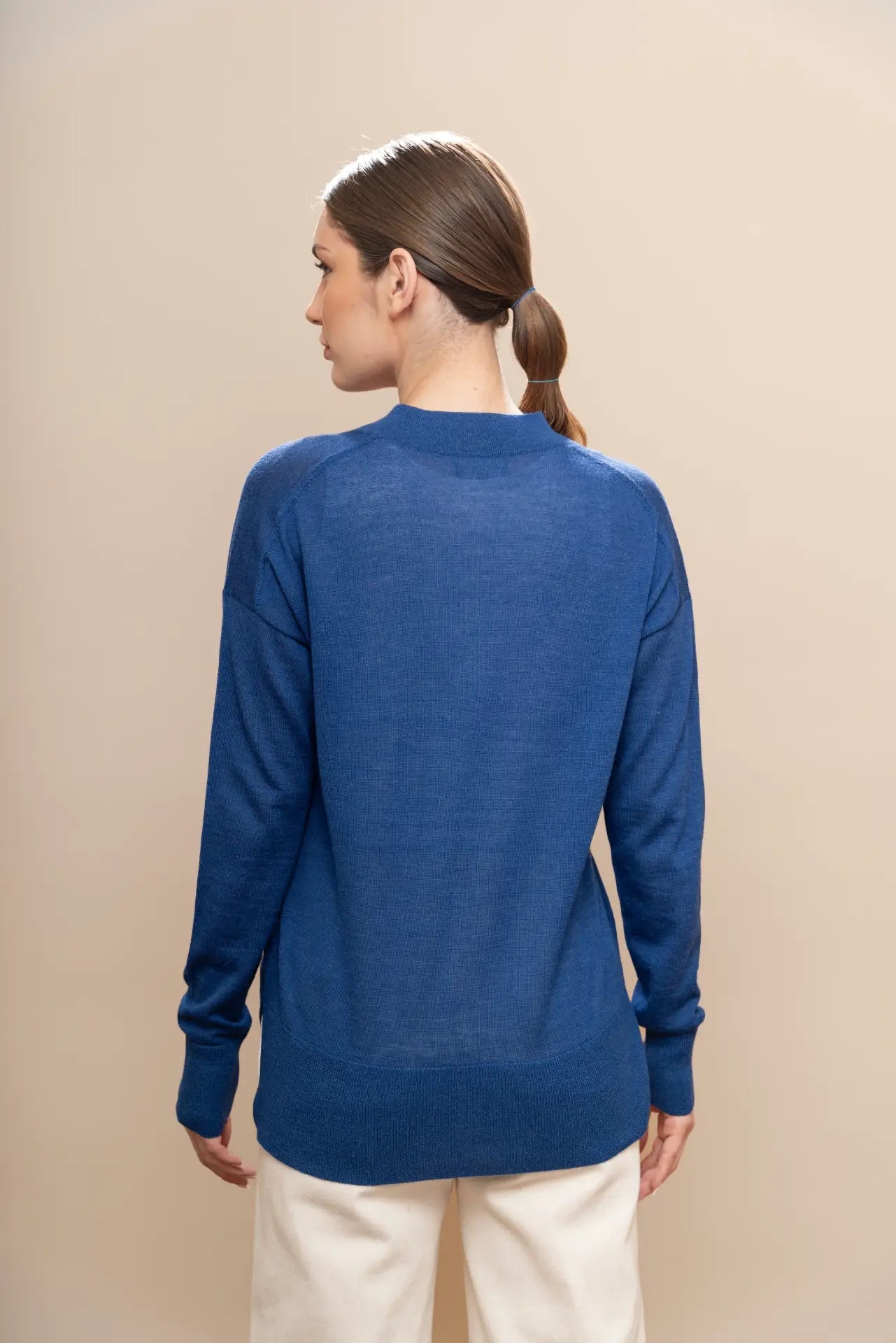 Ladies’ Baby Alpaca V Neck Sweater - PAKAS