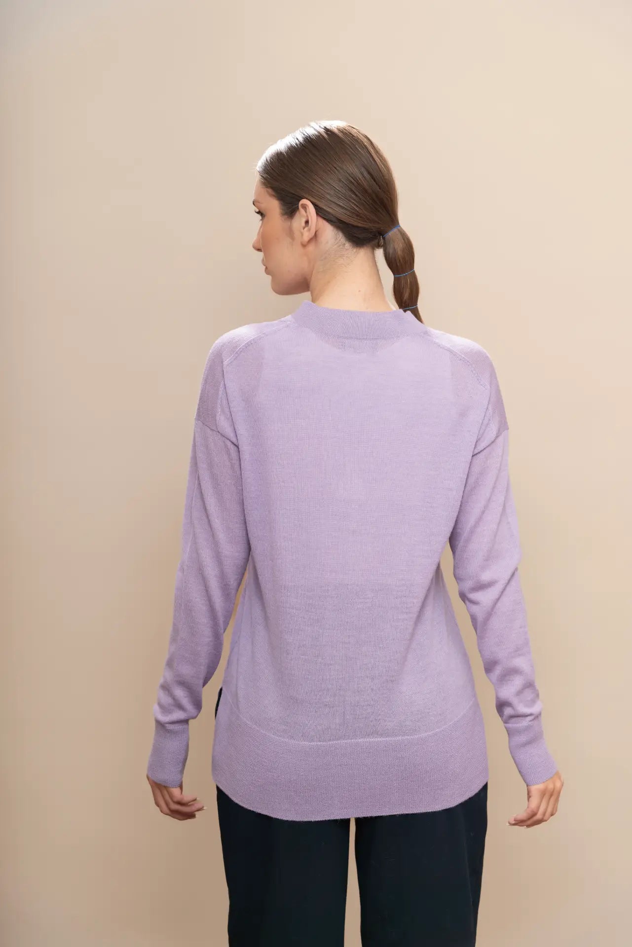 Ladies’ Baby Alpaca V Neck Sweater - PAKAS