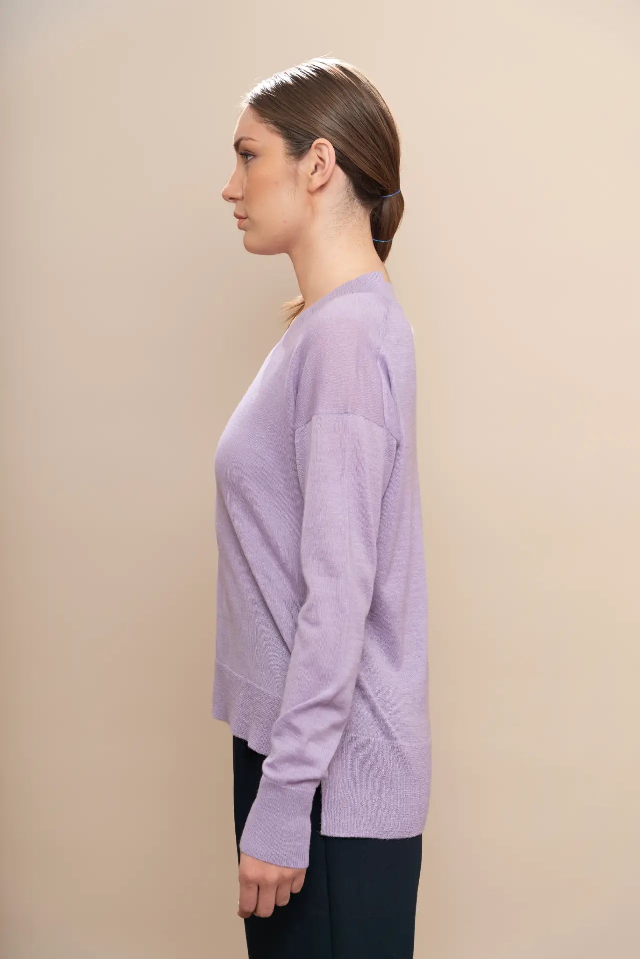 Ladies’ Baby Alpaca V Neck Sweater - PAKAS
