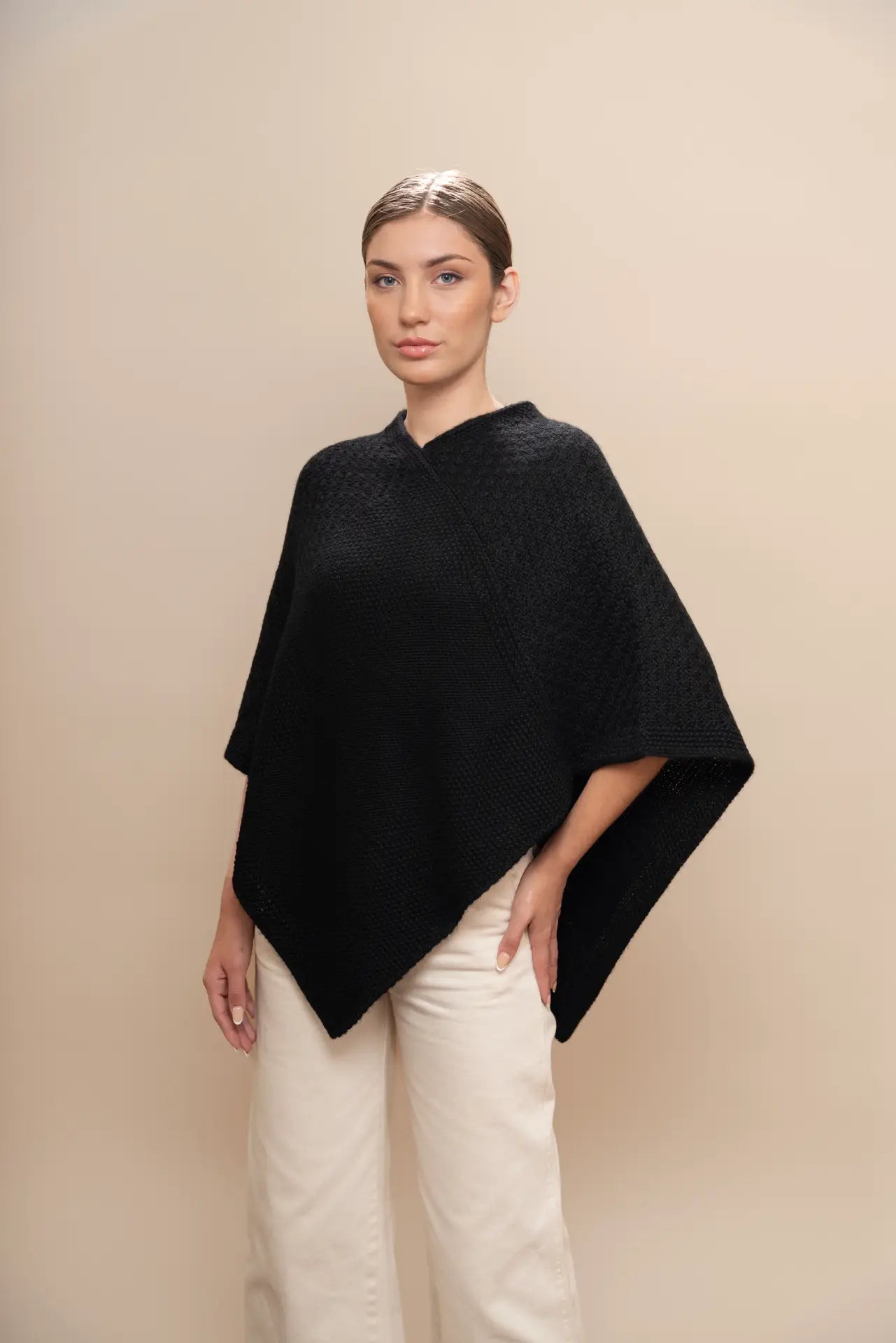 Ladies' V Neck Poncho - PAKAS