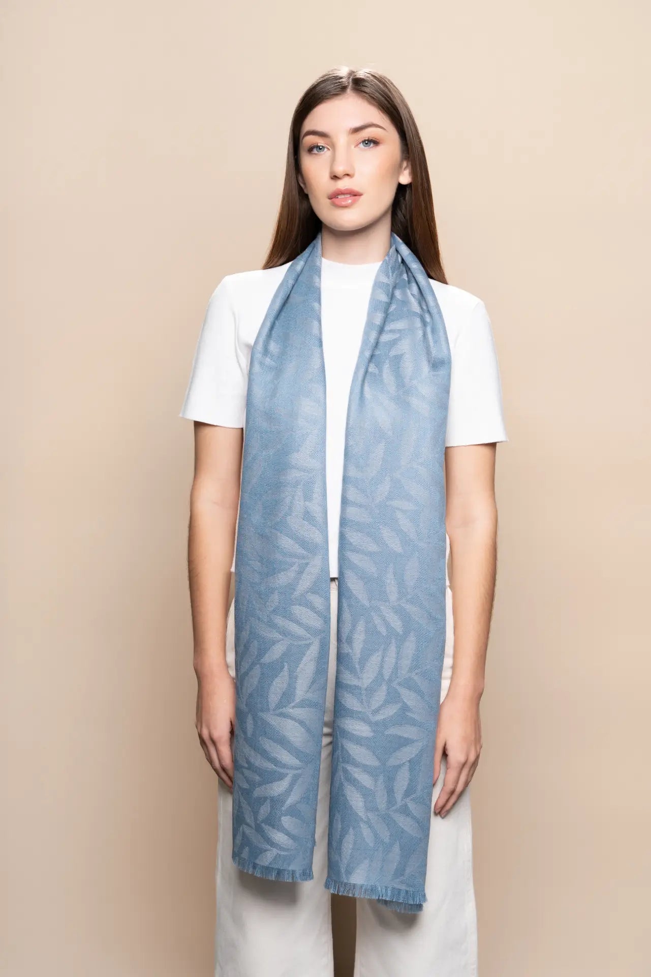 Leaf Jacquard Lady Scarf - PAKAS