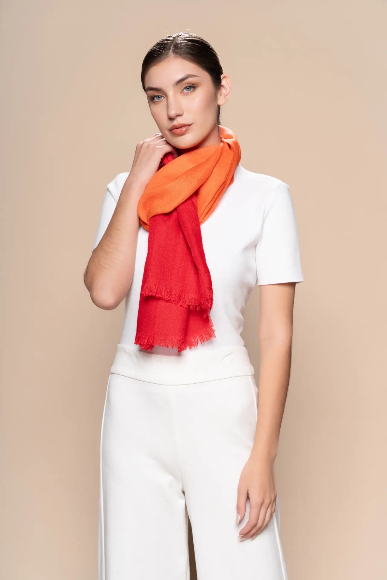 Ombre Hand Dyed Two - Tone Shawl - PAKAS