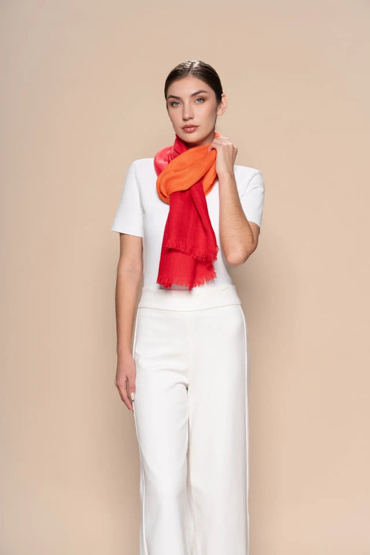 Ombre Hand Dyed Two - Tone Shawl - PAKAS