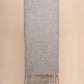 Undyed unicolor classic throw with twisted fringes - PAKAS